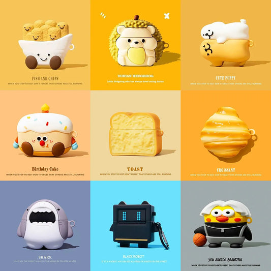 For Redmi Buds6 Pro Protective Case Wireless Earphone Case Xiaomi Redmi Buds 6 Pro TWS 3D Cute Cartoon Silicone Soft Cover