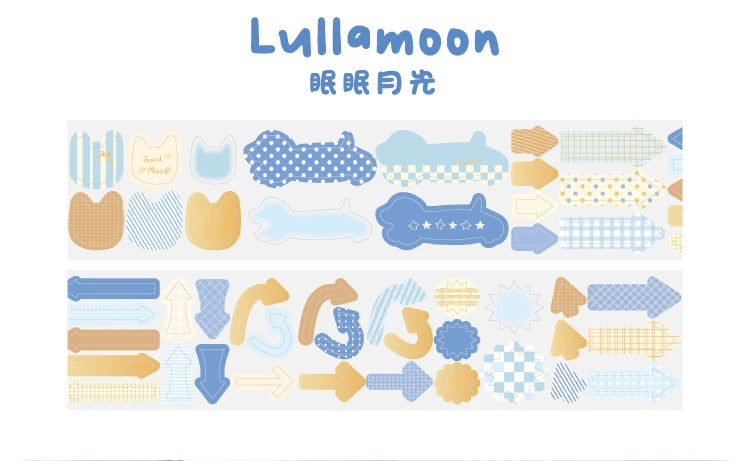 40mm * 300cm Kawaii Ins Basic Geometric Pattern Die Cutting Stickers Creative Handbook Decoration DIY Diary Scrapbook Supplies