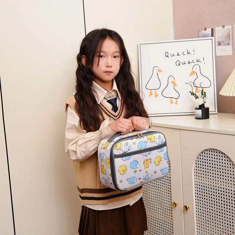 New lunch box bag large capacity kindergarten schoolbag storage bag and high appearance level lunch bag