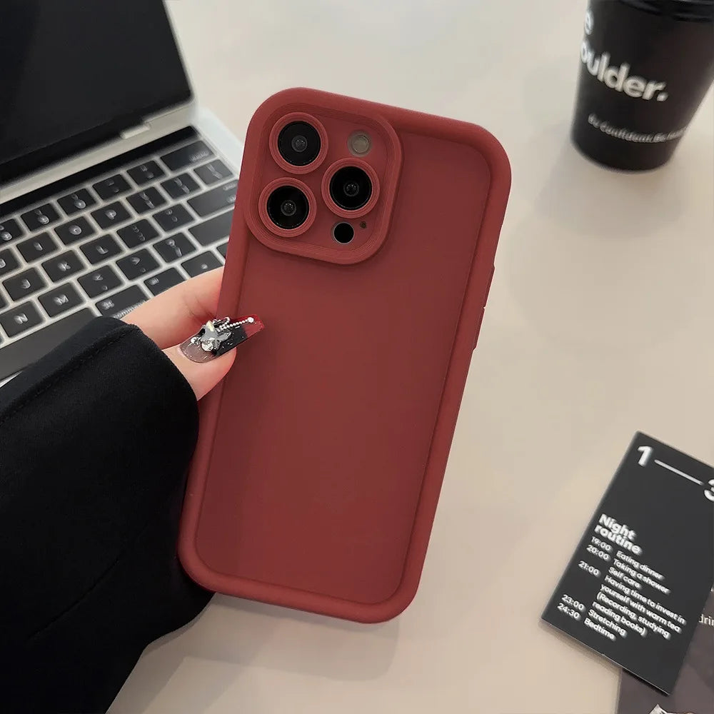 Beige Brown Black Stylish Phone Case for iPhone 15 14 13 12 11 Pro Max Plus 7 8 SE X XR XS Max, Slim Protective Shockproof Cover