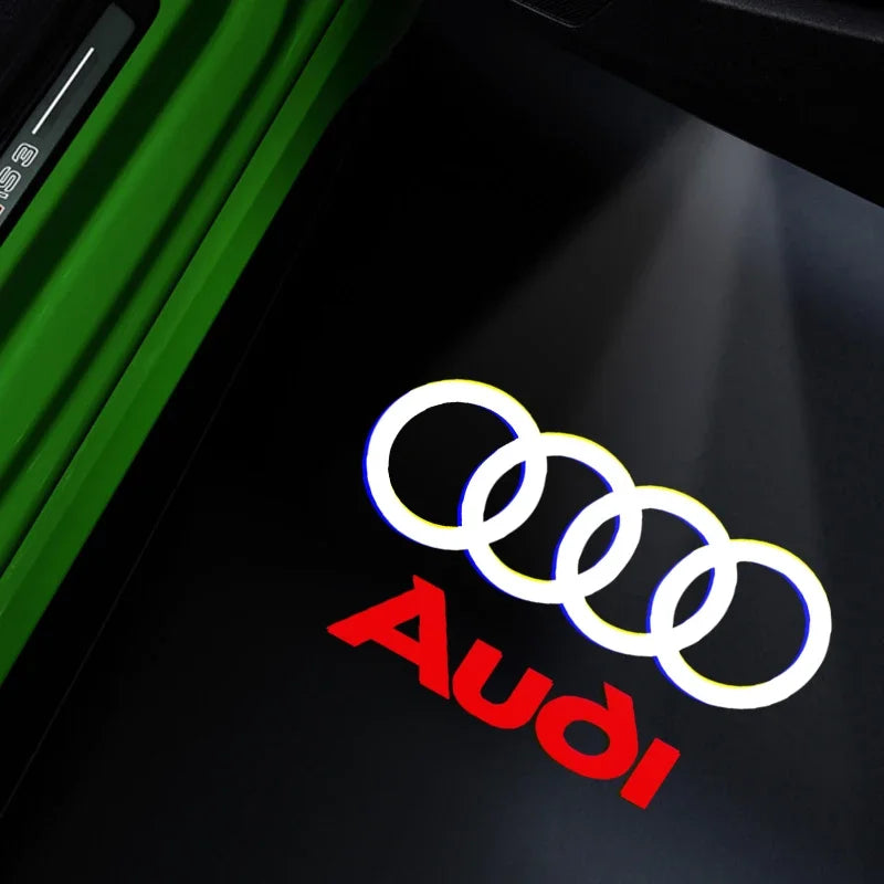 2Pcs Car Door Laser Projector LED HD Welcome Lamp For Audi S Line RS A1 A3 A4 A6 A7 Q3 Q5 Q7 RS3 RS4 RS5 S3 S4 S5 S7