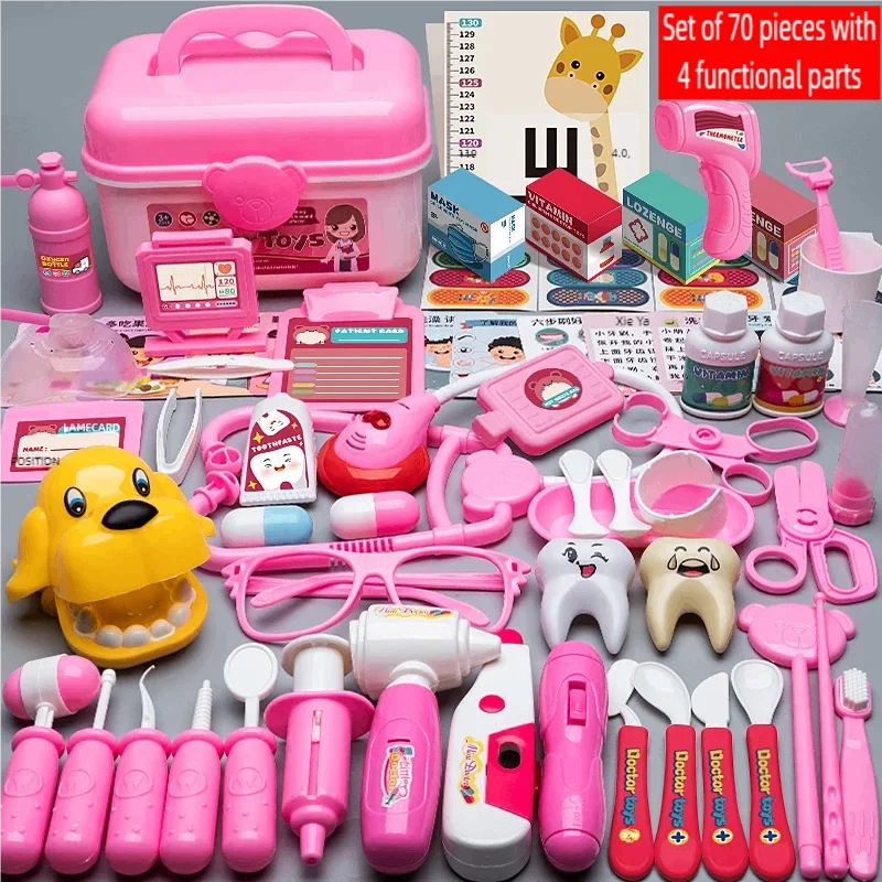 WizKidz Doctor Nurse Role Play Set Medical Tools With Stethoscope & Injectors In A Pretend Play Trolley Box Ideal Gift for Kids