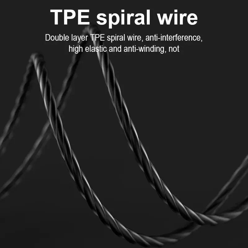 Dynamic HiFi Wired Earphone In Ear Monitor Sport Headphones Bass Stereo Gaming Noise Cancelling Headset Music Earbuds With Mic