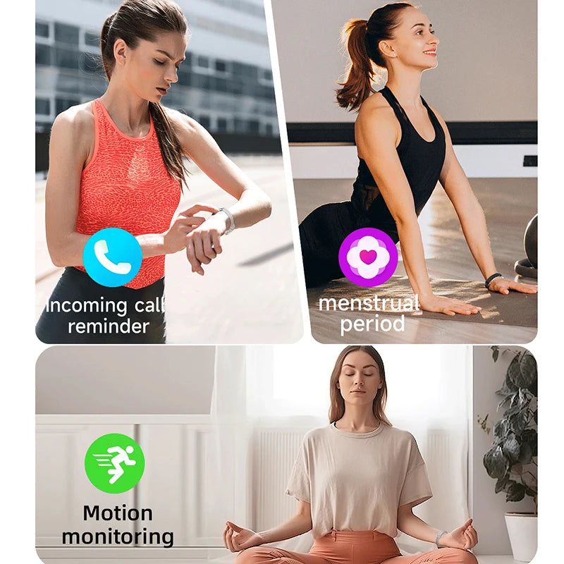 LIGE Ladies Smart Bracelet Men Health Sleep Heart Rate Monitoring Fashion Sports Band Fitness Tracker Smart Wristwatch For Women