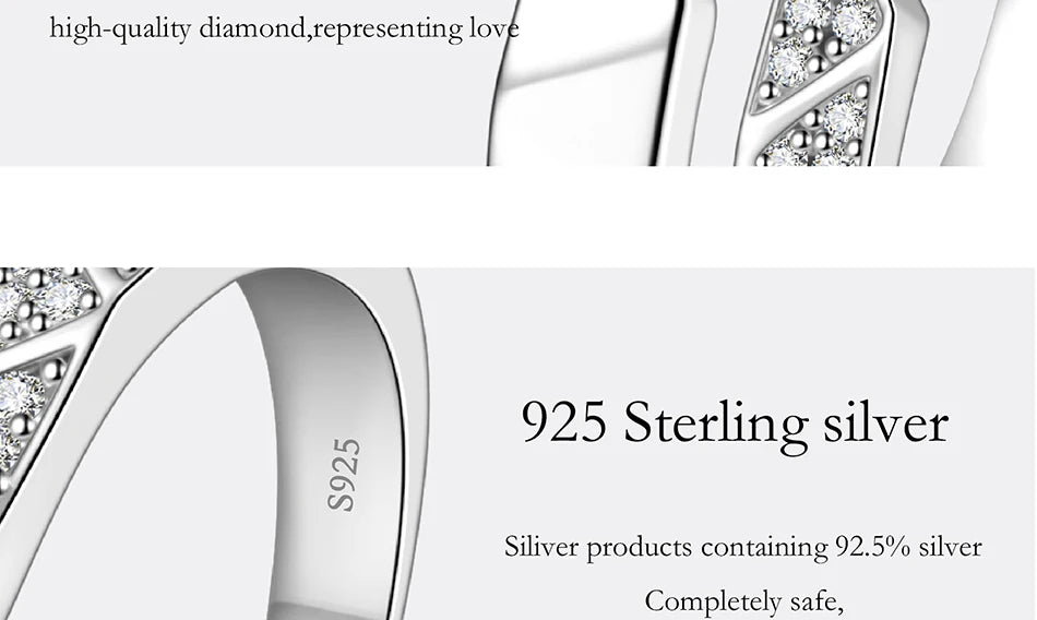 PERFANY All Moissanite Ring for Women Men S925 Pure Silver Couple Ring Simple Wedding Fashion Jewelry Birthday Gift