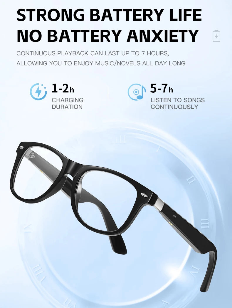 INEYES Smart Glasses, Polarized Bluetooth Sunglasses, Built-in Mic & Speakers, Voice Assistant, UV Protection Audio Sun Glass