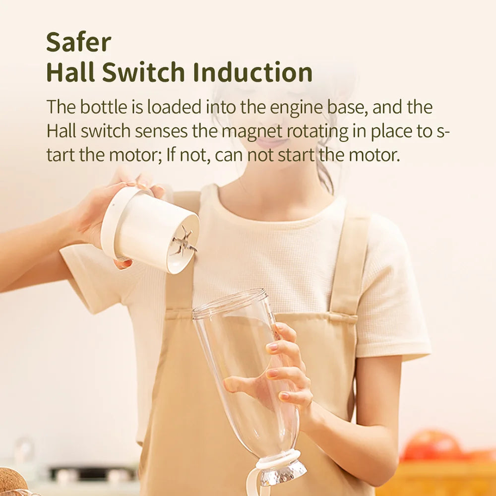 500ml Portable 2400mAh Wireless Fruit Mixers USB juicer Fresh Juice Bottle Blender Plus 6 Blades Food Milkshake Ice Crush Cup