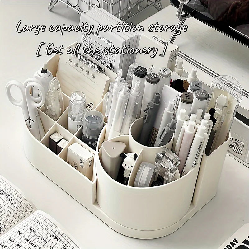 Multi Grid Rotating Cosmetics Storage Box Lipstick Perfume Case Makeup Brush Creative Makeup Box Pen Holder Organizer