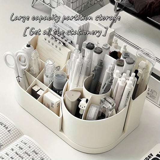 Multi Grid Rotating Cosmetics Storage Box Lipstick Perfume Case Makeup Brush Creative Makeup Box Pen Holder Organizer
