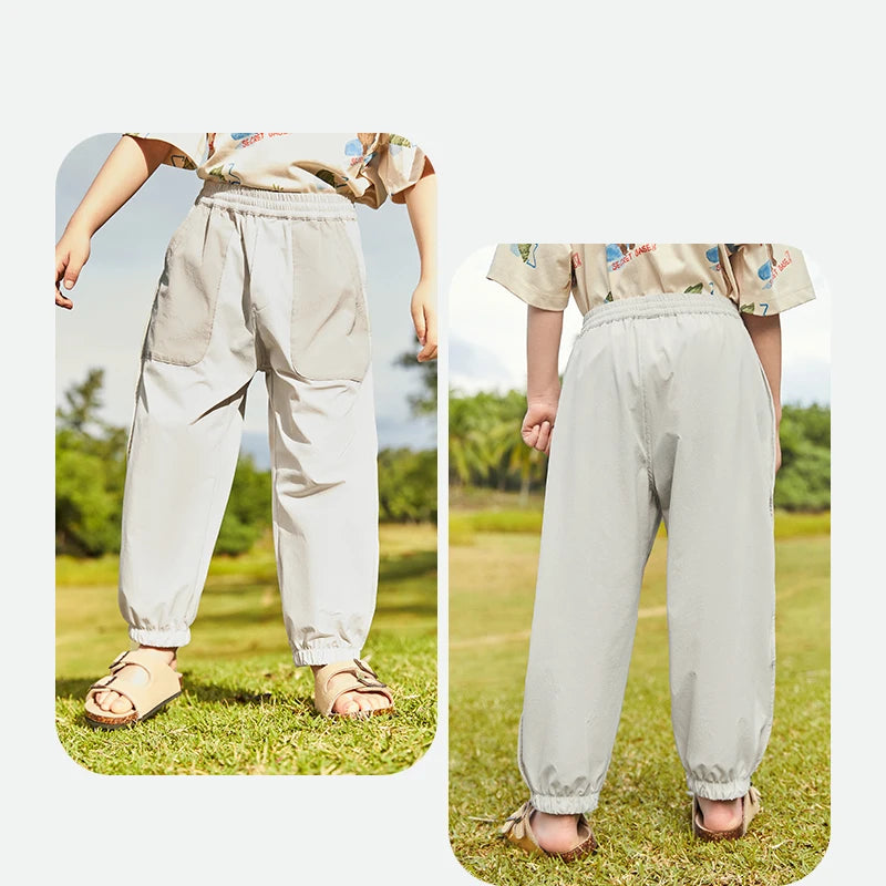 Mini Bala Long Pants Kids Casual Pants 2024 Summer Quick-Dry Cool-Feeling Long Pants