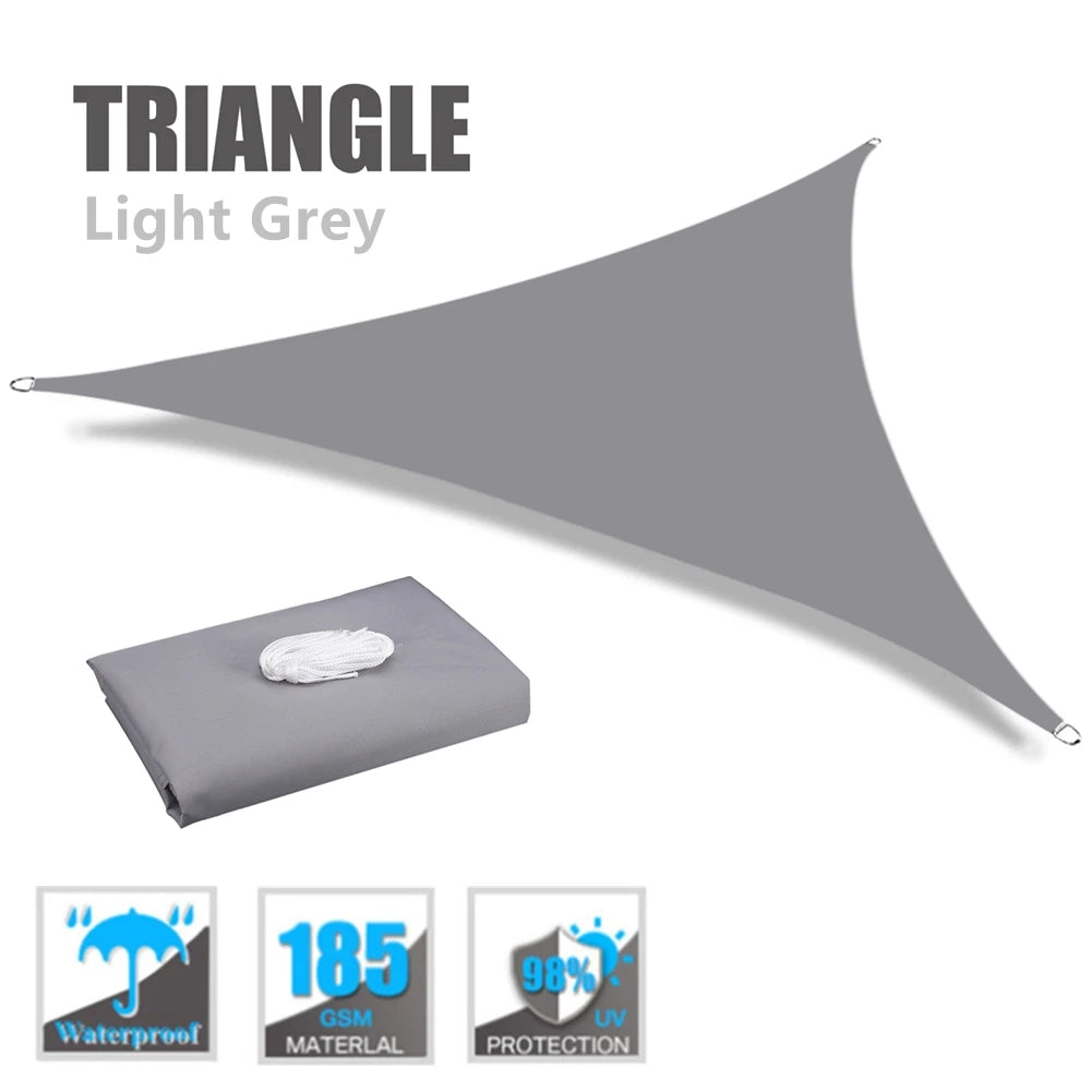 Waterproof Triangle Sun Shade Sail Canopy 98%UV Block Sun Shelters For Outdoor Facility&Activities Backyard Awning Camping Tents