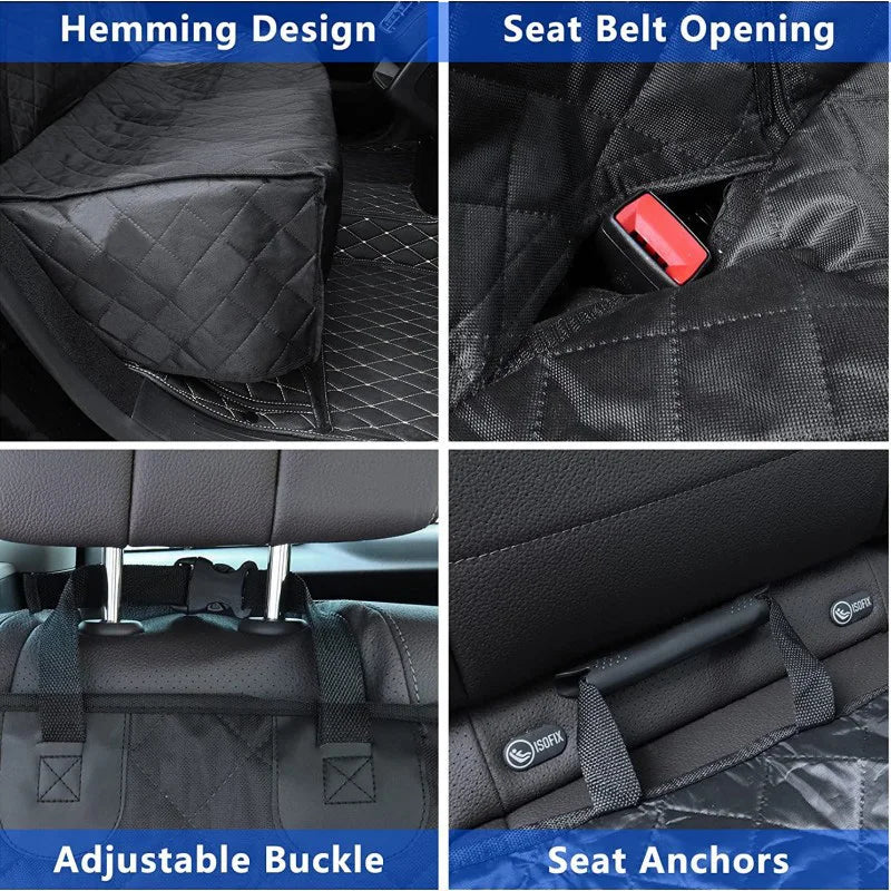 Dog Car Seat Cover Waterproof Pet Dog Carriers Travel Mat Hammock For Small Medium Large Dogs Car Rear Back Seat Safety Pad