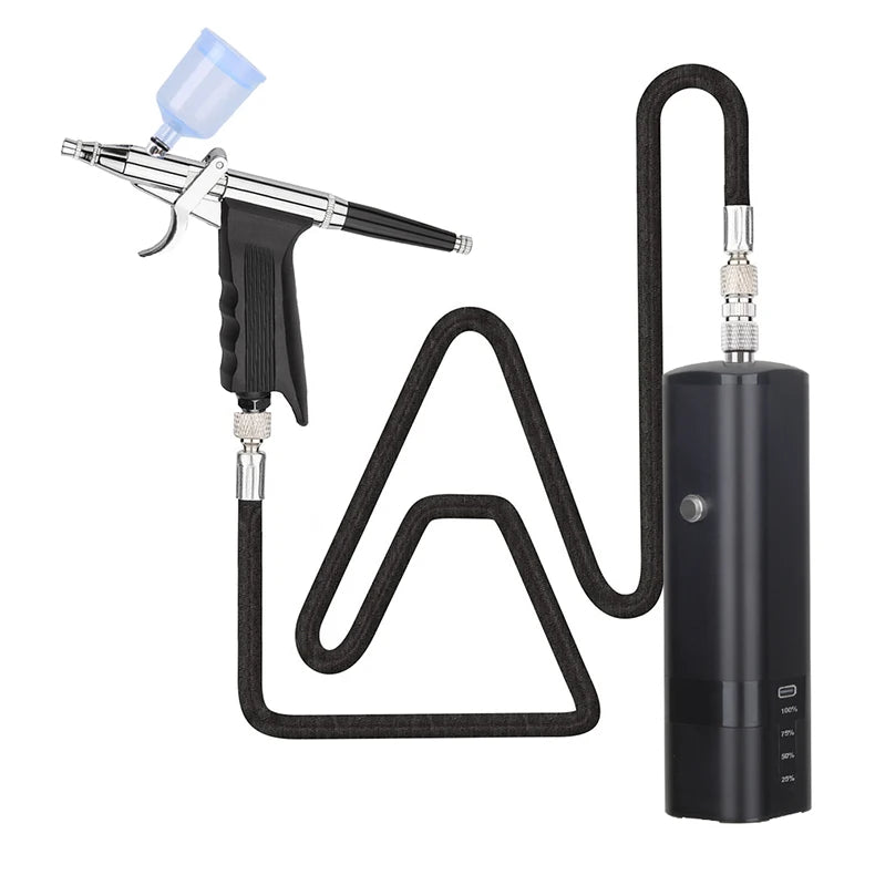 High Quality Cordless Mini Airbrush With Compressor Trigger Gun Cleaning Kit Foundation Makeup Oxygen Infusion Apparatus