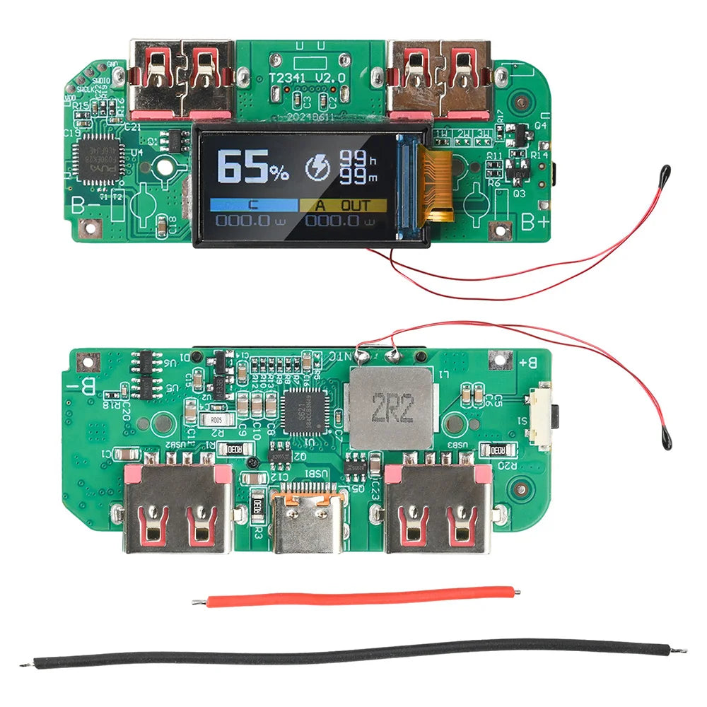 22.5W Fast Charging Module Power Bank DIY Kit TFT Color Screen LCD Display 3.7V Ternary Lithium Battery Supports PD/QC/SCP/VOOC