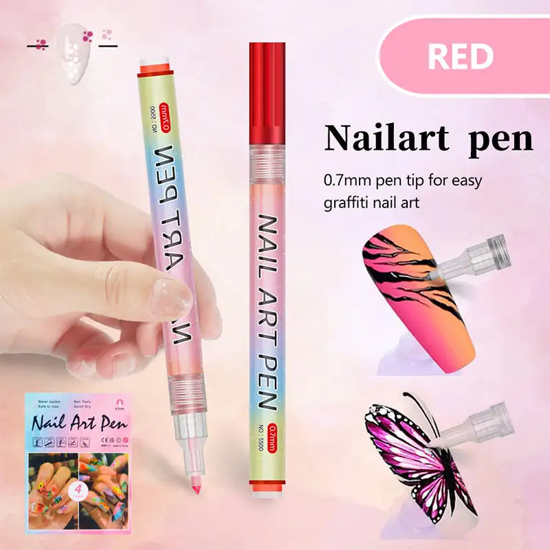 12-Color DIY Nail Art Pens Line Drawing and Detailing Tools for Nail Art Ideal for Manicure Nail Designs and DIY Nail Art Kit