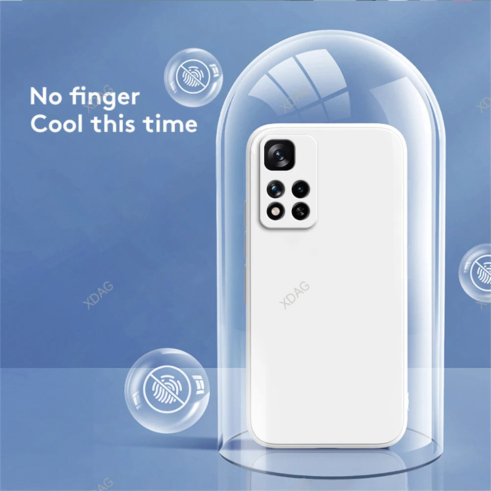 Funda Liquid Silicone Phone Case for Xiaomi Redmi Note11 Note 11 11E 11T Pro Plus 11Pro 11TPro Pro+ 11S 11SE 5G Soft Plain Cover