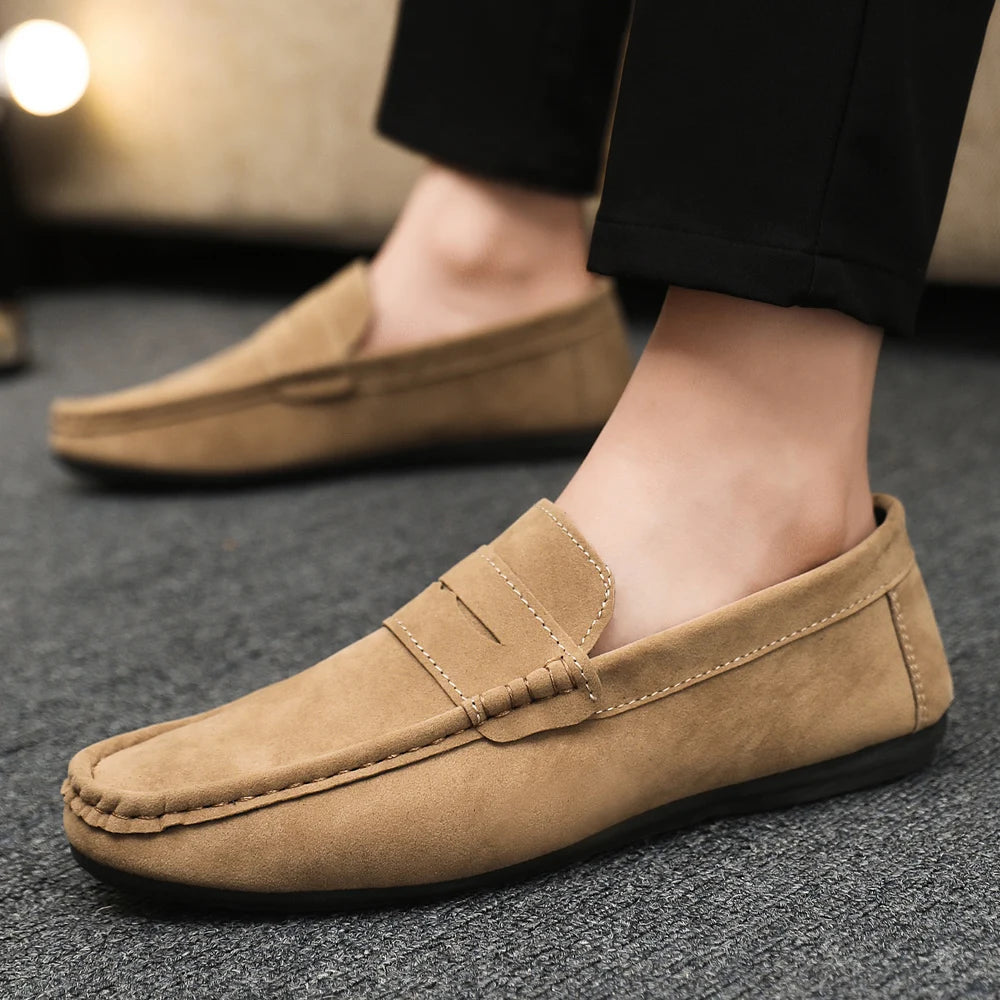 Men Loafers Soft High Quality Spring Autumn Shoes Men Casual Shoes Warm Slip on Flats Driving Shoes Large Size chaussure hommes