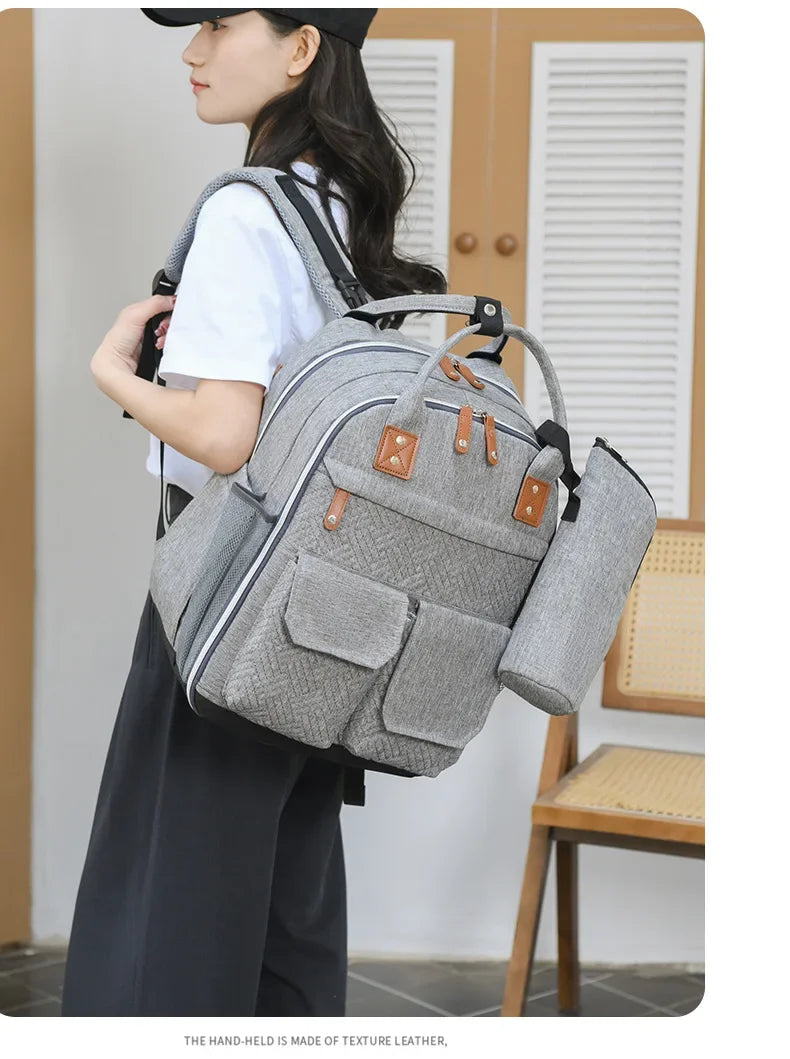 Diaper Bag Backpack for Stroller Waterproof Mummy Large Capacity Outdoor Travel Nappy Maternity Bag with Portable Changing Pad