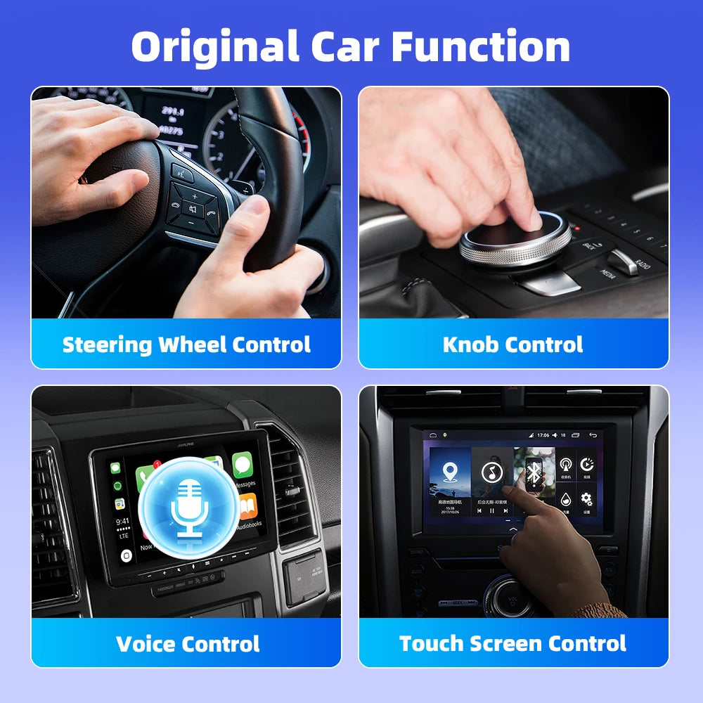 2025 New Wired to Wireless CarPlay 2 in1 Mini Adapter Android Auto Smart Box Plug and Play Auto Connection OTA Update Universal