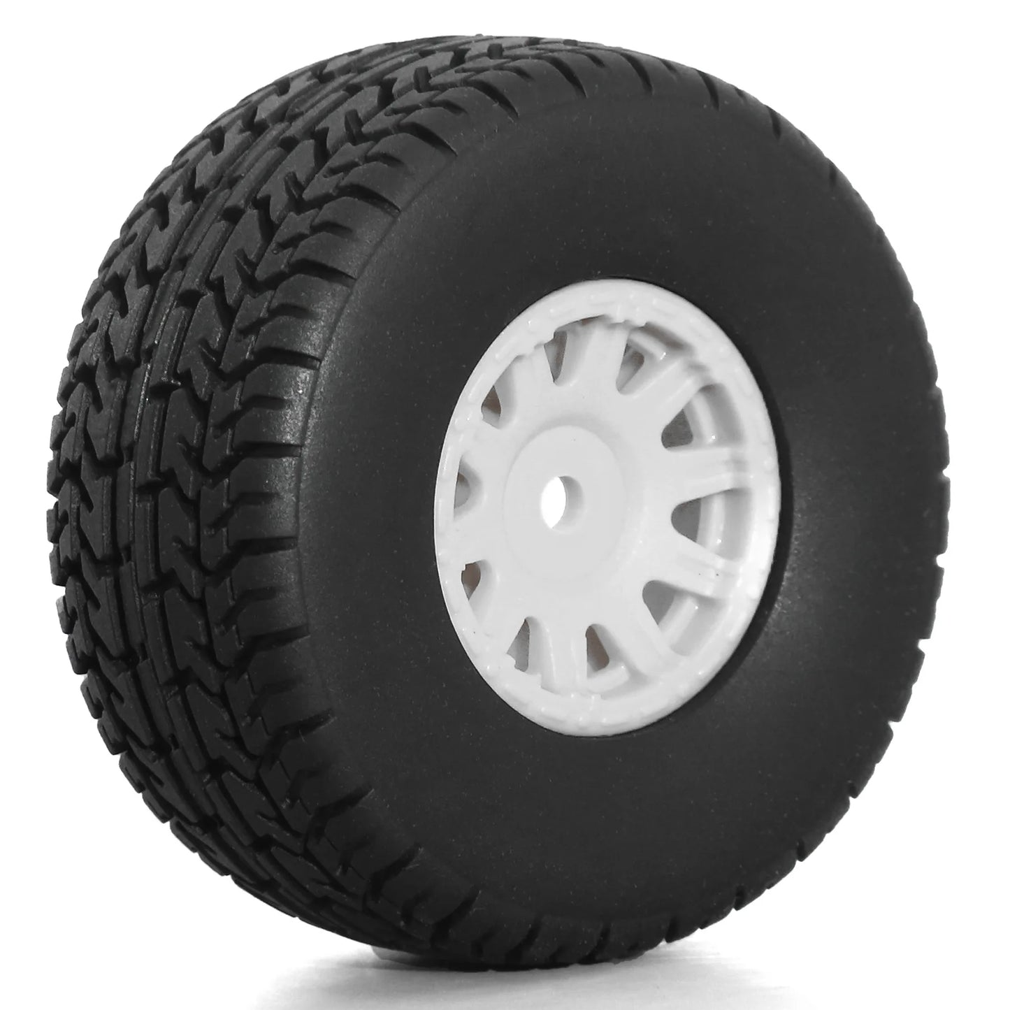 4Pcs 65mm Wheel & Tires Set with 12mm Hex for Arrma 1/14 Mojave Grom Short Course Truck Upgrade Parts