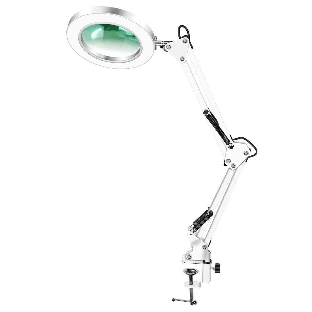 USB Powered Magnifier Desk Lamp 8X/10X Magnification 72 LED 3 Color Temperature Modes for Soldering Watch Repair and Beauty Care