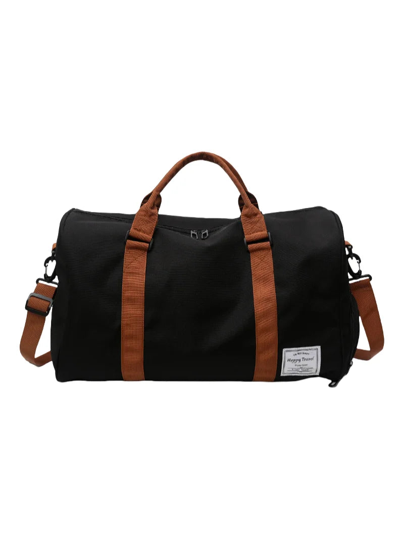 Men's Fashion Simple Duffle Bag Casual Large Capacity Sports Handbag Travel Bag Gym Bag Nylon Shoulder Bag Crossbody Bag