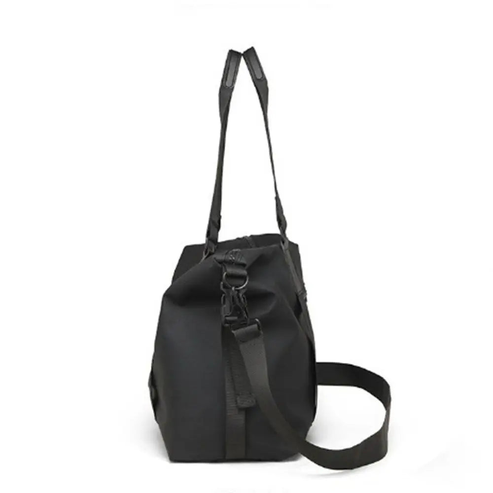 Large-Capacity Womens Travel Tote Bags Solid Color with Zipper Gym Fitness HandBag Overnight Bag Duffel Bag Sports Shoulder Pack