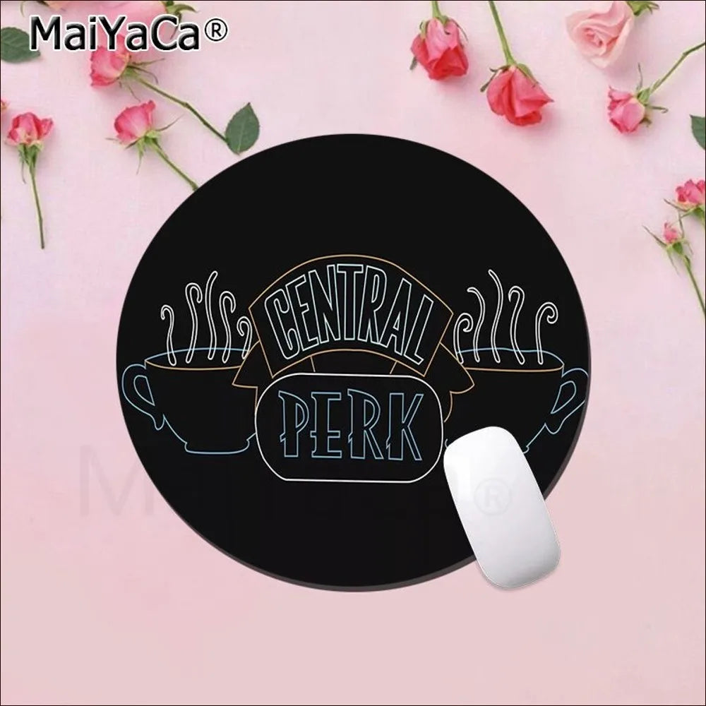Friends Tv Show Mousepad Round Custom Skin Office Computer Desk Mat Table Keyboard Big Mouse Pad Laptop Cushion Desk Accessories