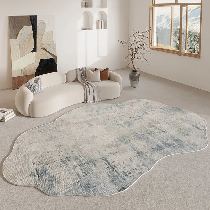 Luxury Retro Carpets for Living Room Irregular Shape Bedroom Decor Soft Carpet Modern Art Cloakroom Rug Thickened Anti-slip Mat