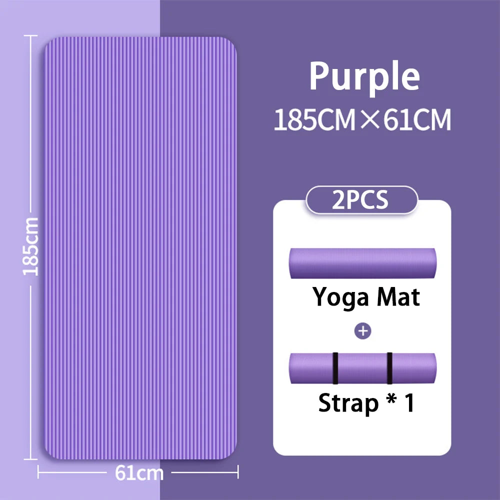 8mm NBR Yoga Mat for Beginners Anti-Slip Thickened Home Fitness Dance Sports Floor Mat Equipment
