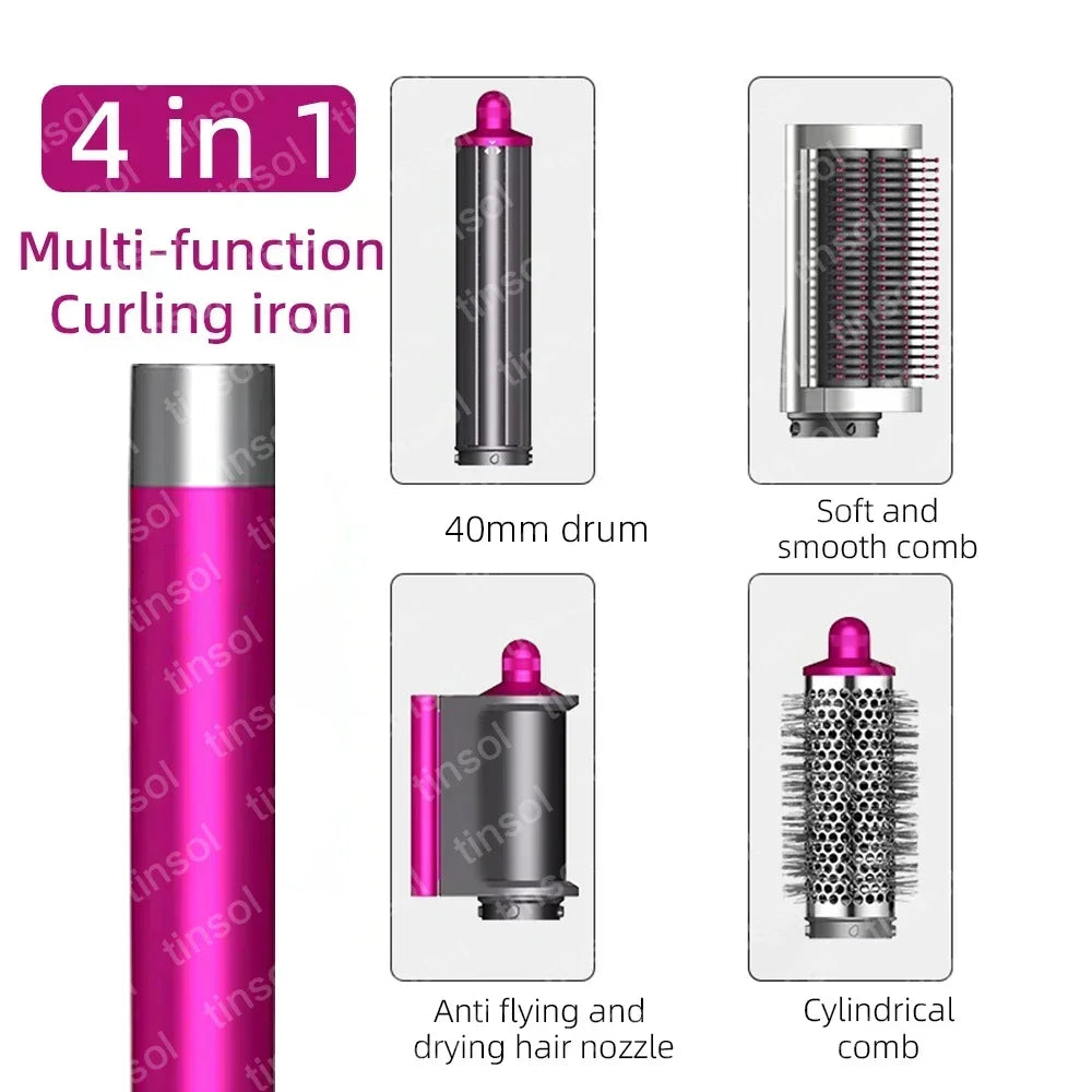 6-in-1 hair dryer set multi-function curling iron hair straightener hot air comb styling set for home salon-like effect
