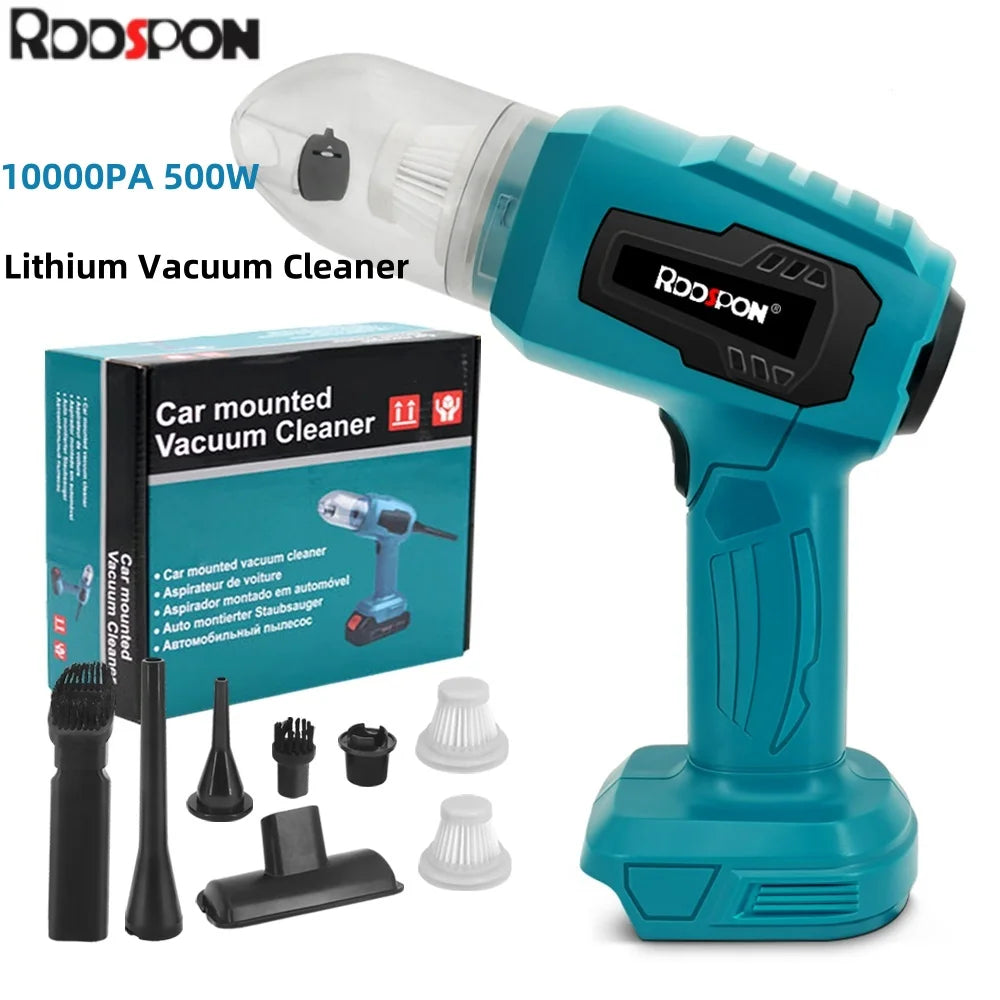 Cordless Car Vacuum Cleaner Rechargeable Auto Vacuum Cleaner Handheld Home Carpet Pets Hair Blowing Tools for Makita 18V Battery