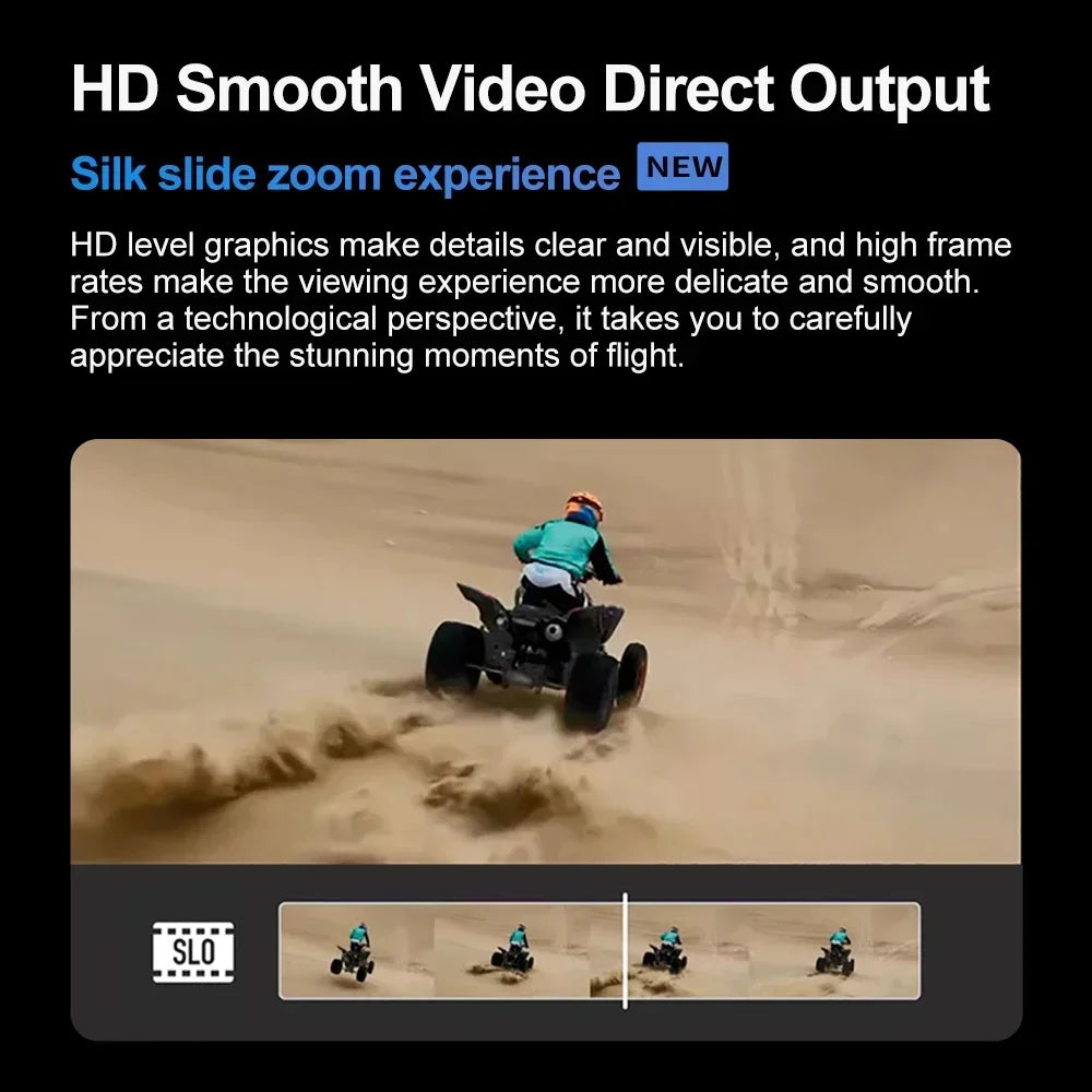 New Mini Drone V66 with 180° Adjustable 4K HD WiFi Camera LED Light Pocket RC Quadcopter Obstacle Avoidance for Adults Kids