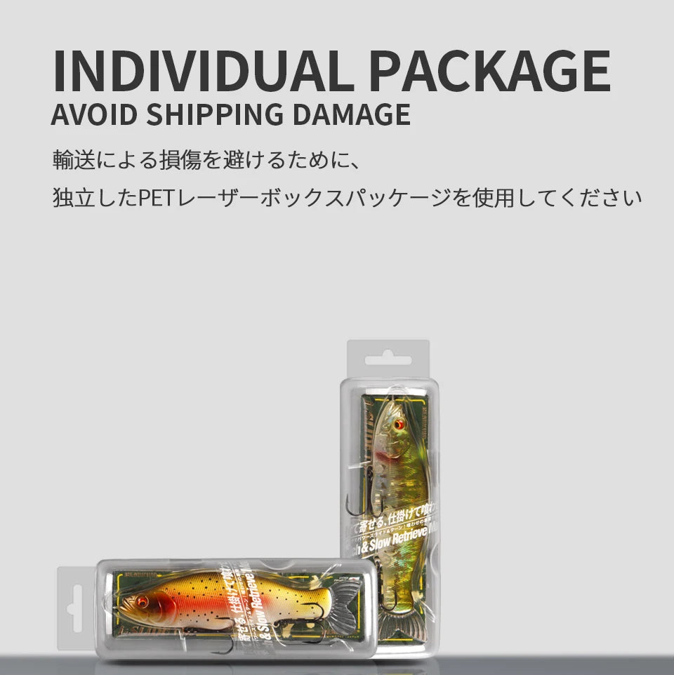 BEARKING Top Fishing Lures 135mm 1oz Jointed minnow Wobblers ABS Body with Soft Tail SwimBaits soft lure for pike and bass