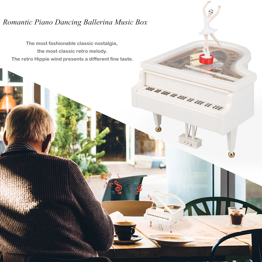 Dancing Ballerina Elegant Music Box Romantic Classic Piano Musical Box Exquisite Creative Eco-friendly for Birthday Wedding Gift