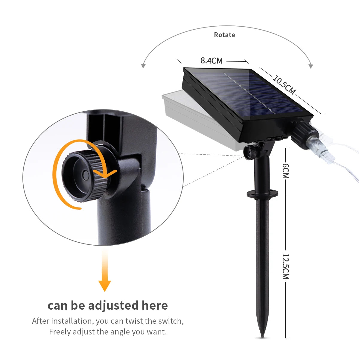 LED Strip Solar In-Ground Copper Lights Solar Garden Light Outdoor Waterproof Landscape Lighting for Yard Patio Holiday Decor