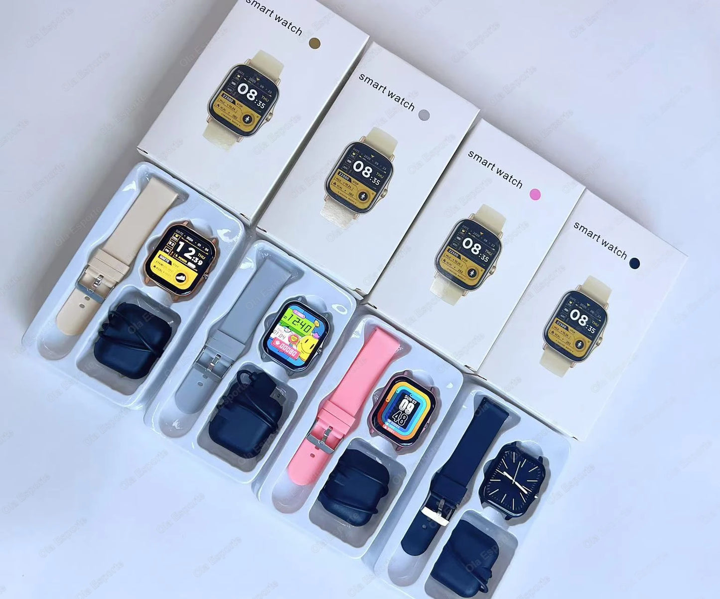 New Multi-sport Smart Watch Heart Rate Monitor Blood Oxygen Tracking BT Calls 240*280 Screen IP67 Waterproof Android iOS Watches