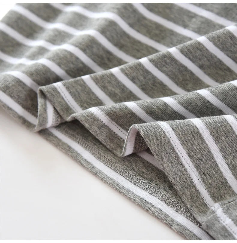 One Piece Pajamas Tops For Women New Fashion Striped Sleeveless Summer Sleepwear Shirt Slim Cotton Chest Pad Sleep T-Shirts