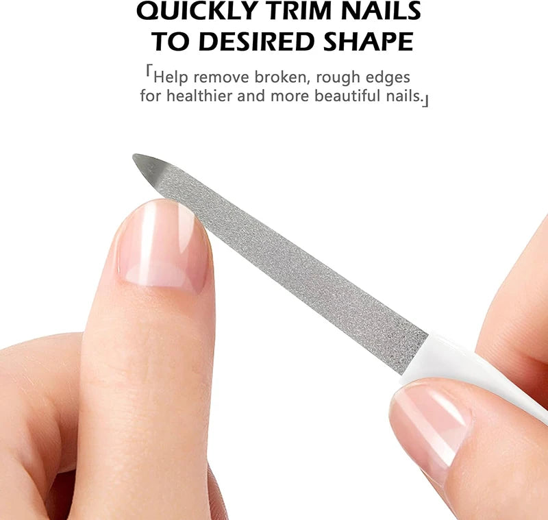 10pcs DIY Nail Art Professional Nail File Metal Nail File Double Sided High Quality Nail File Manicure Pedicure Beauty Tools