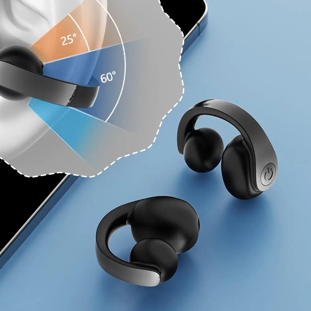 Wireless Ear Clip On Earphone Bluetooth-Compatible 5.4 Sports Earphones Strong Battery Life Clip On Headphone For Running D2W2