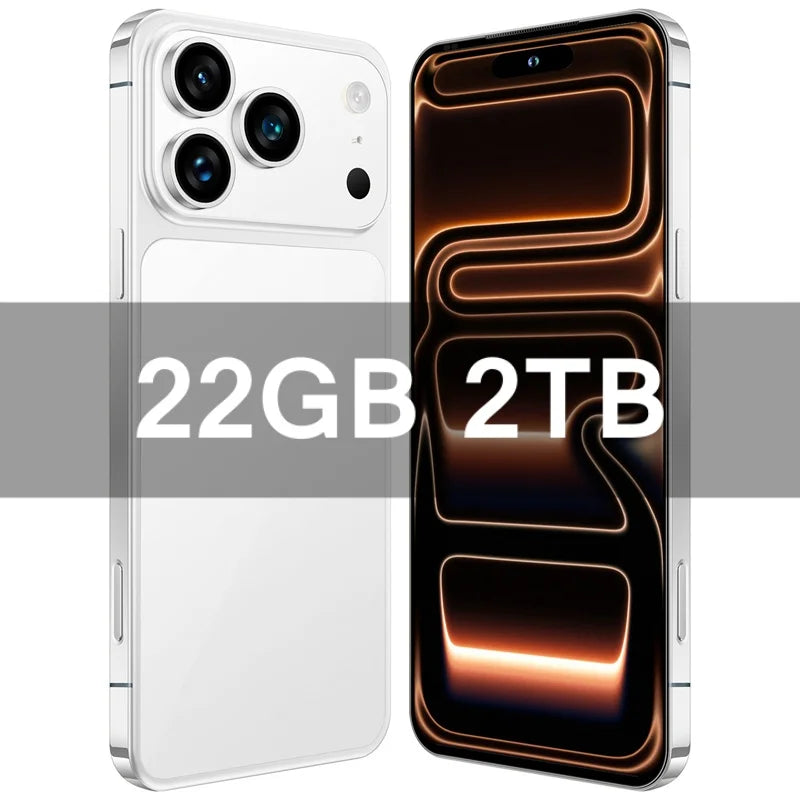 HOT i17 Pro Max Original 2026 7.0HD Global Edition Android 15 Smart Facial Function Dual Card 8000mAh Battery Recognition GG2