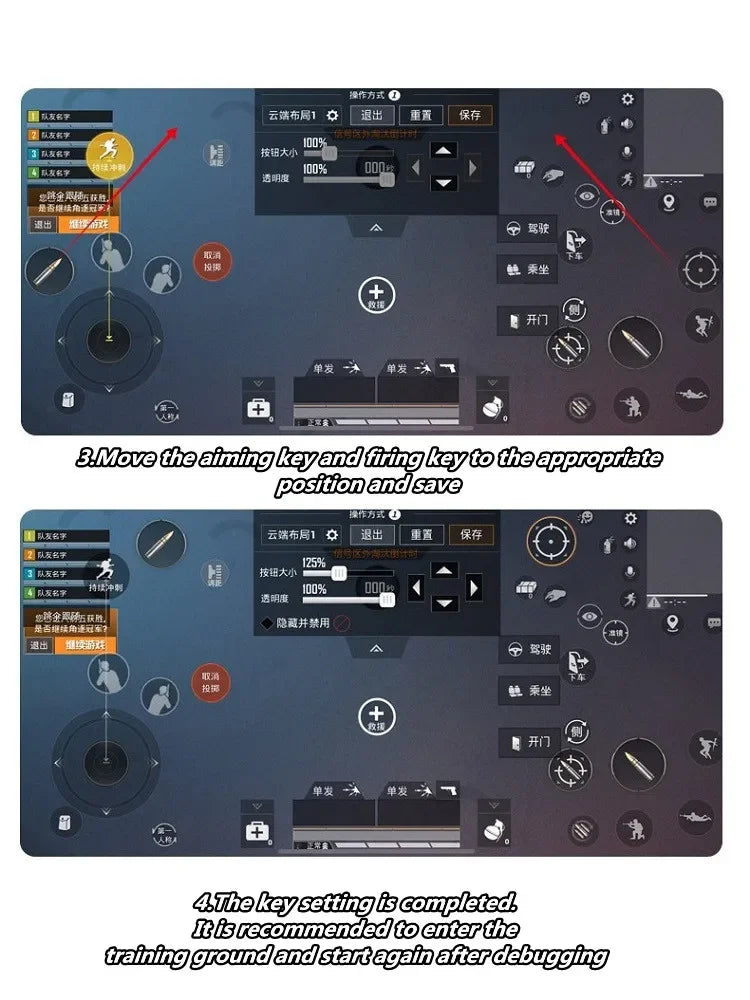 G10 Mobile Phone Game Trigger 4 Fingers Aim Shooting Free Fire L1 R1 Gamepad Joystick Controller for IOS Android E-sports Button