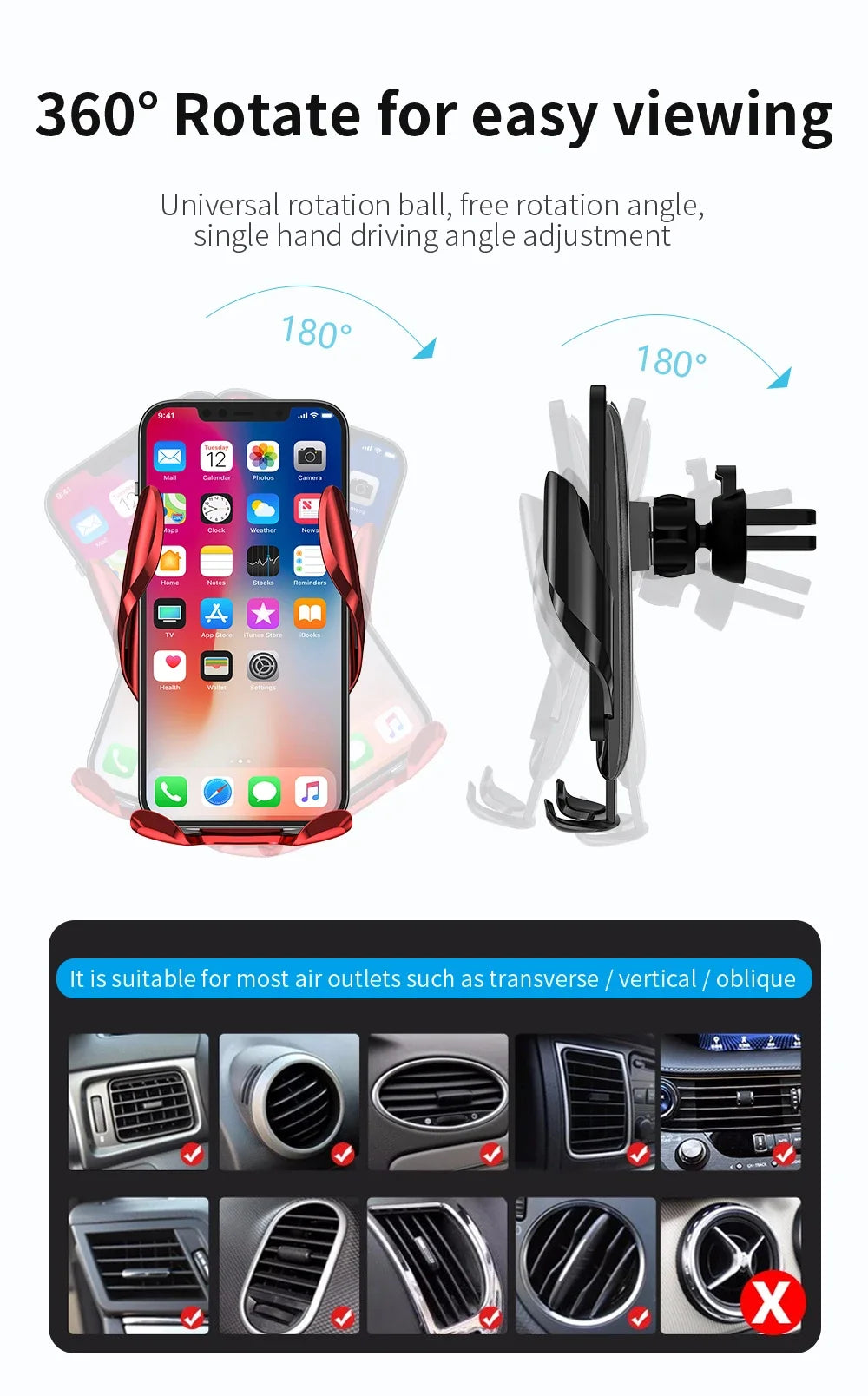 Car Phone Holder Screen Mount For Volkswagen Atlas 2024 2025 Wireless Charging Stand Navigation Bracket Glasses Storage Box