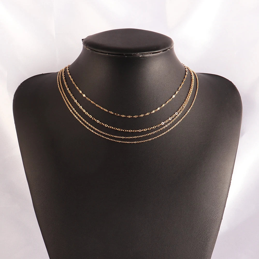 10pcs/lot Bulk Wholesale Stainless Steel Necklace Chain Necklace Choker Chains for DIY Jewelry Making Handmade Accessories