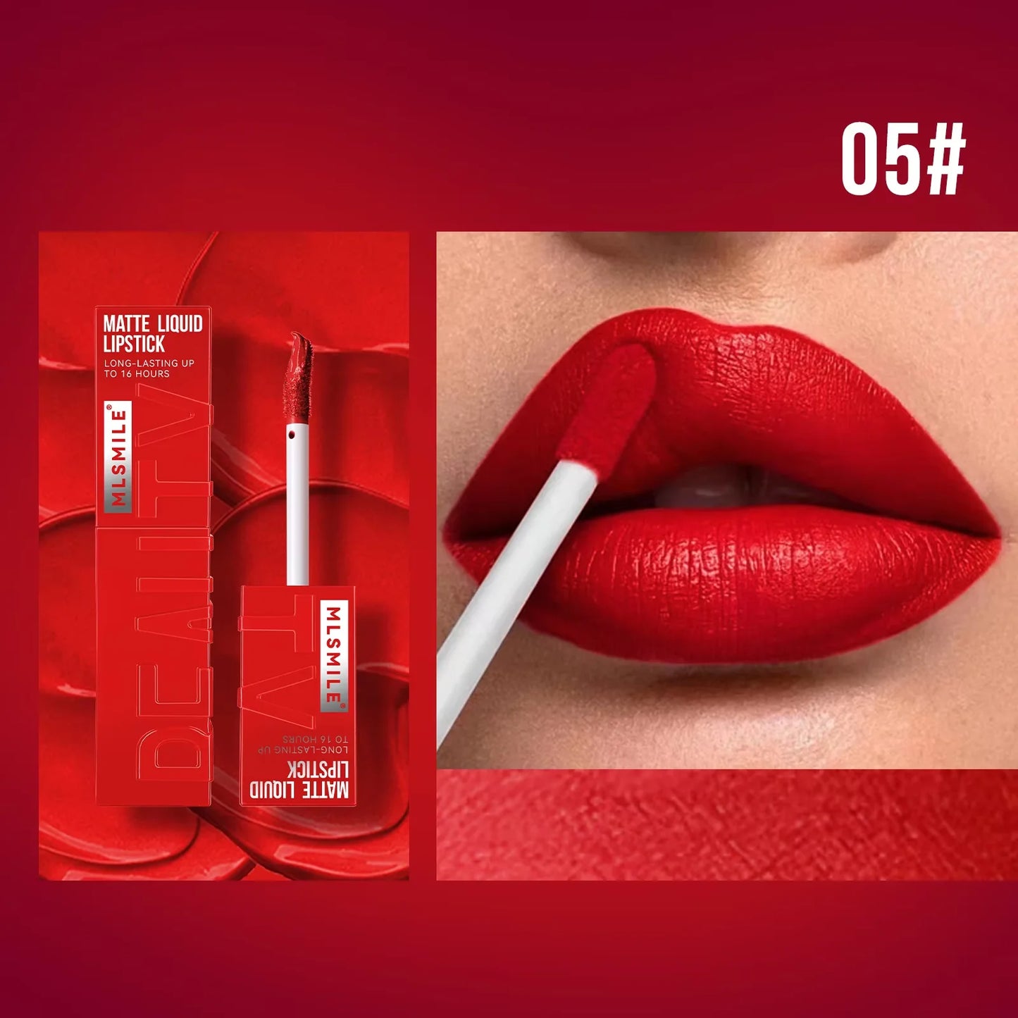 6 Colors of Long-Lasting Velvet Liquid Lipstick with Matte Texture Waterproof Non-Stick Cup Professional Lip Makeup Products