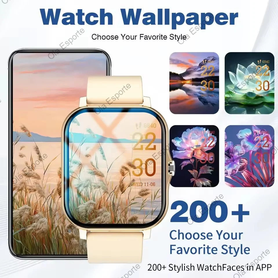 2025 New Smart Watch 1.83-inch HD Display Bluetooth Call Message Alert Sports Mode Smartwatch For Men Women Wristwatches Gifts