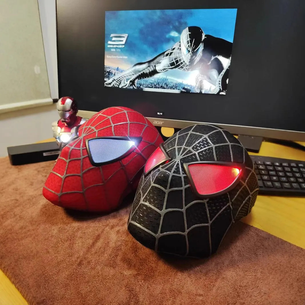 Hot Sale Marvel 1:1 Tobey Mask 3d Spider-Man Venom Helmet Lights With Mask Removable Lenses Mascara Cosplay Set Christmas Gift