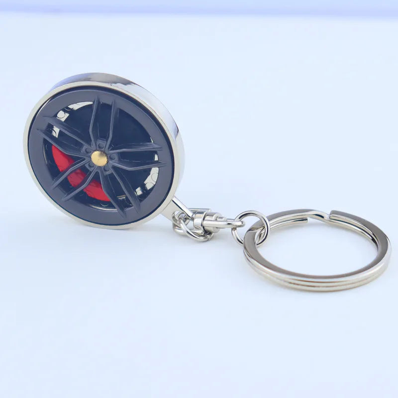 Fingertip Gadget Key Chain Car Hub Rim Wheel Keychain Fidget Toys Stress Relief Toy Keyring Bags Pendant