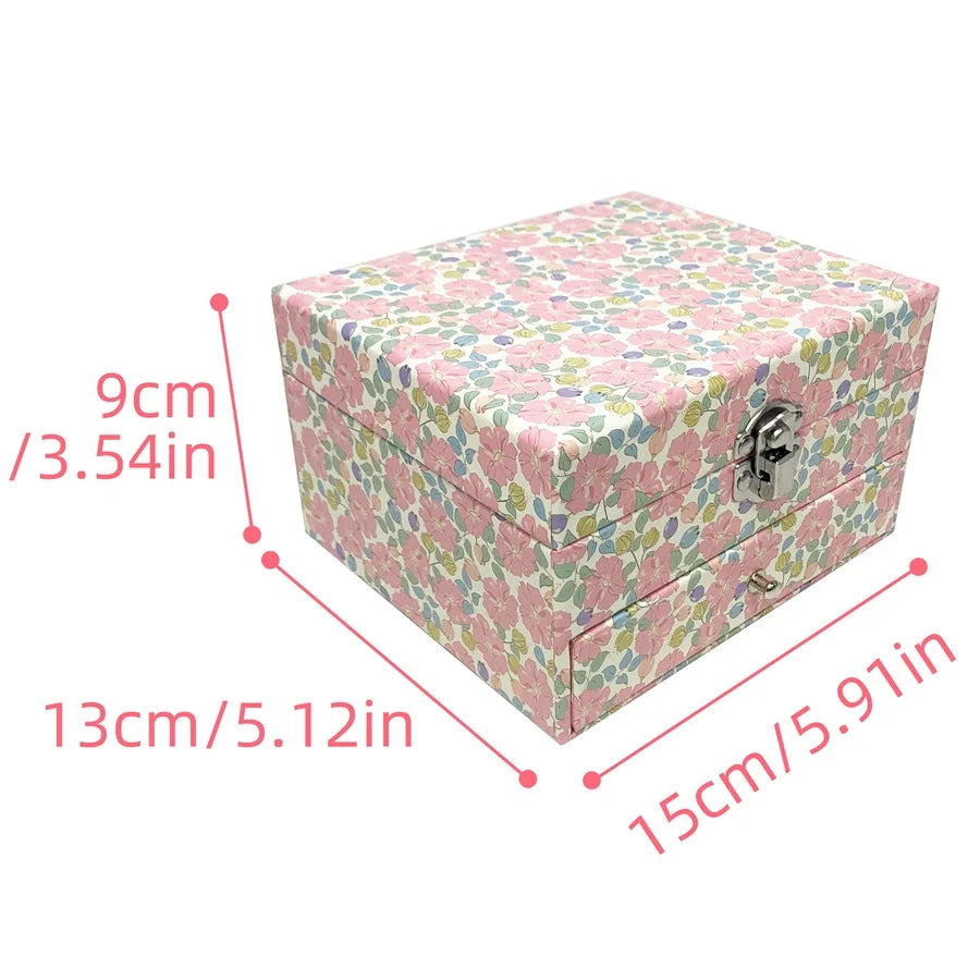 1pc Music Box with Drawer Mirror Rotating Ballet Dancer and pink pony Jewelry Storage for Ring Necklaces Bracelets Birthday Gift