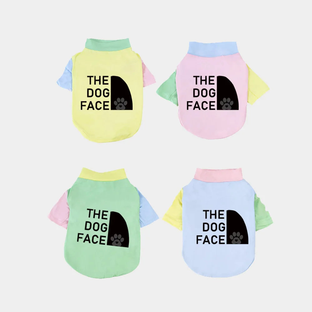 1 PC Pet T-Shirt, Cats & Dogs Soft Pure Cotton Teddy Bear Dopamine Vest. Shih Tzu, Siamese Cat Little Pet Daily Outfit